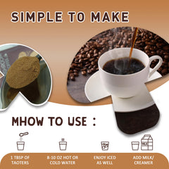 TAOTERS ambientación de desayuno con taza y envase, energía matutina