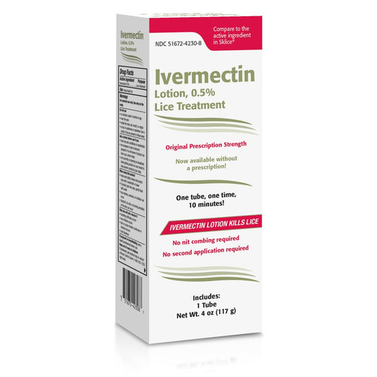 TARO loción ivermectin vista frontal con envase claro y beneficios de aplicación única