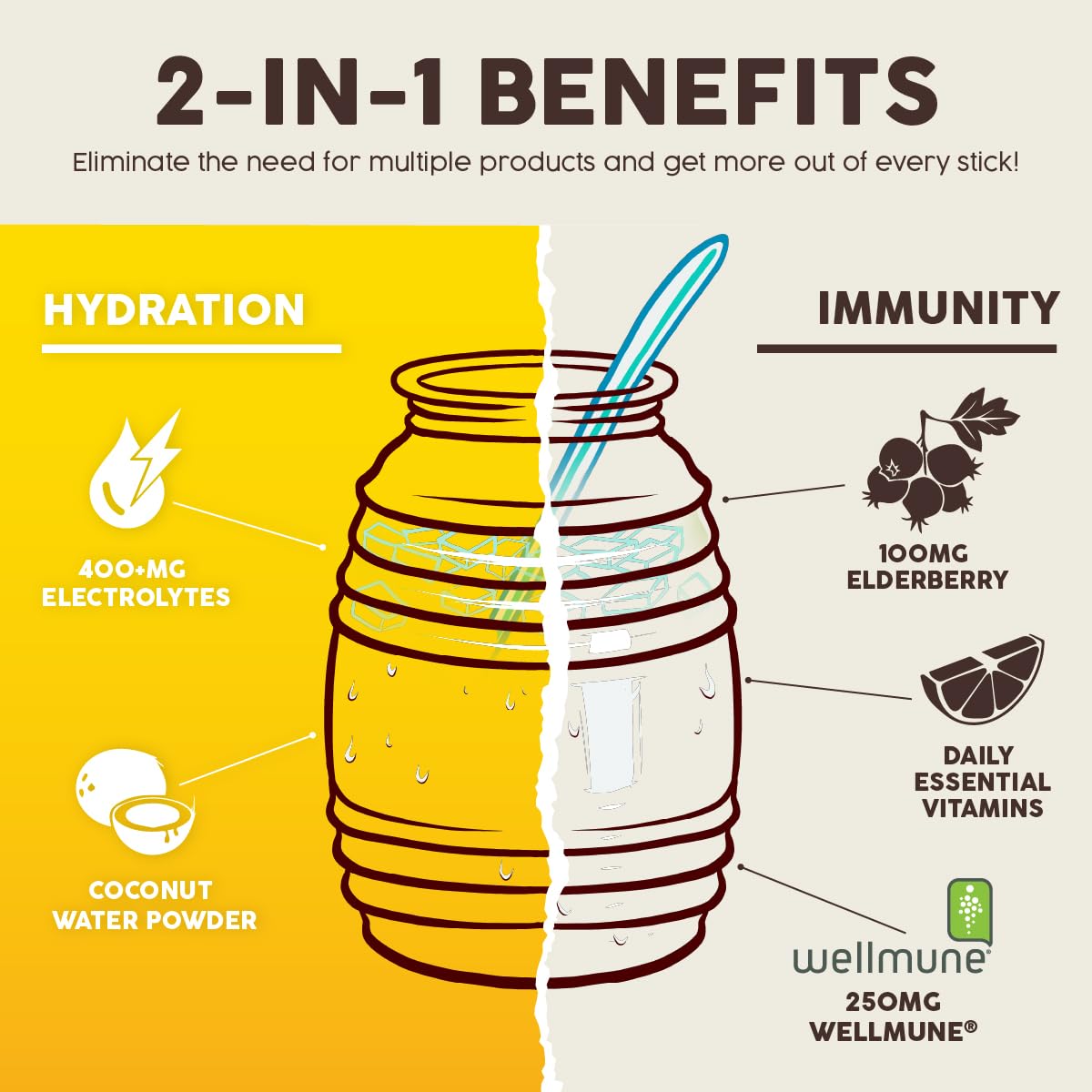Taste Salud etiqueta con ingredientes legibles y beneficios visibles