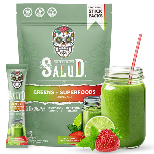 Taste Salud frente del paquete mostrando sobres individuales y beneficio conveniencia