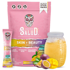 Taste Salud paquete frontal sabor mango maracuyá mostrando diseño y conveniencia