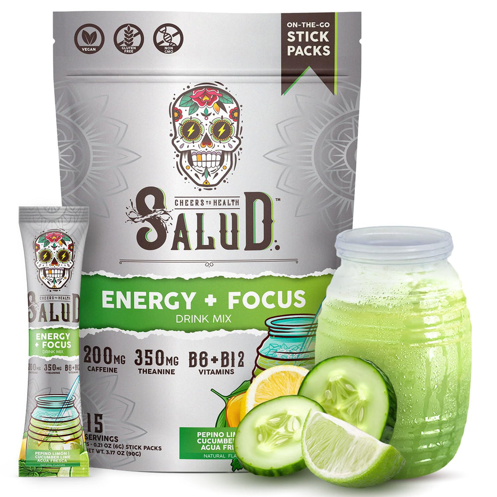 Taste Salud empaque frontal pepino-lima mostrando beneficios y sabor