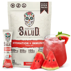 Taste Salud empaque frontal Watermelon Margarita muestra sabor y conveniencia