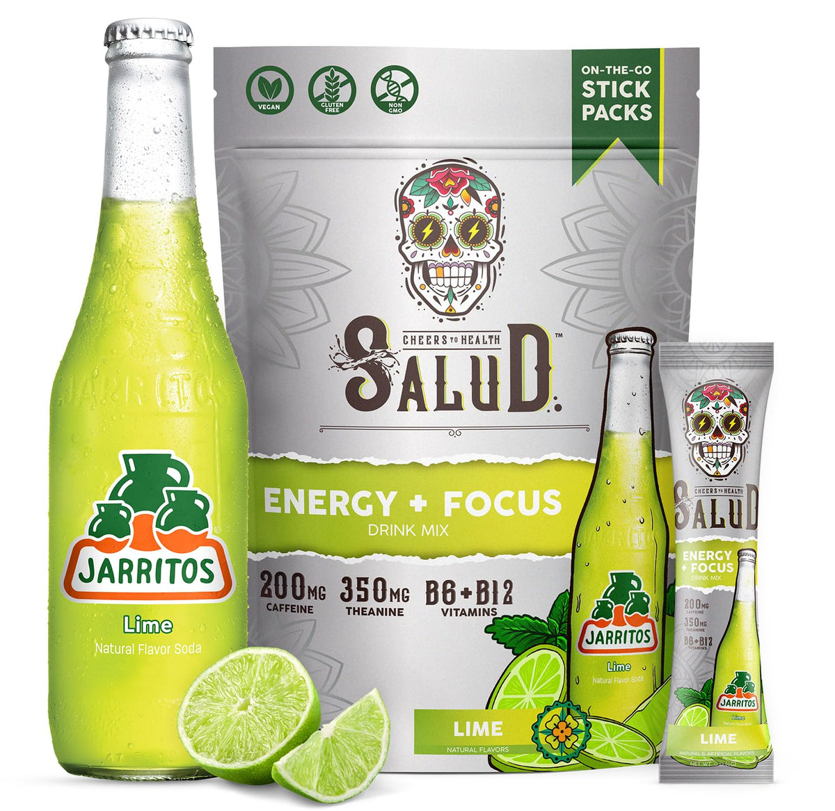Taste Salud jarritos frente del empaque mostrando diseño y beneficios