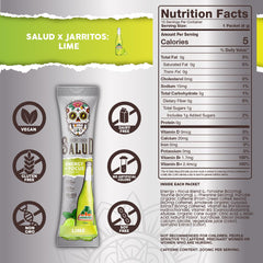 Taste Salud jarritos polvo disolviéndose en agua, mezcla rápida