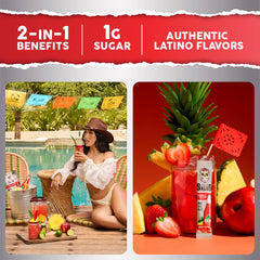 Taste Salud sobre abierto con polvo visible, detalle que muestra calidad del ingrediente
