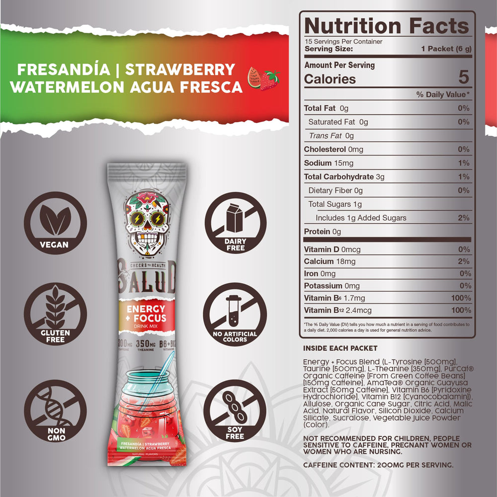 Taste Salud polvo disolviéndose en agua, demuestra mezcla rápida y sabor