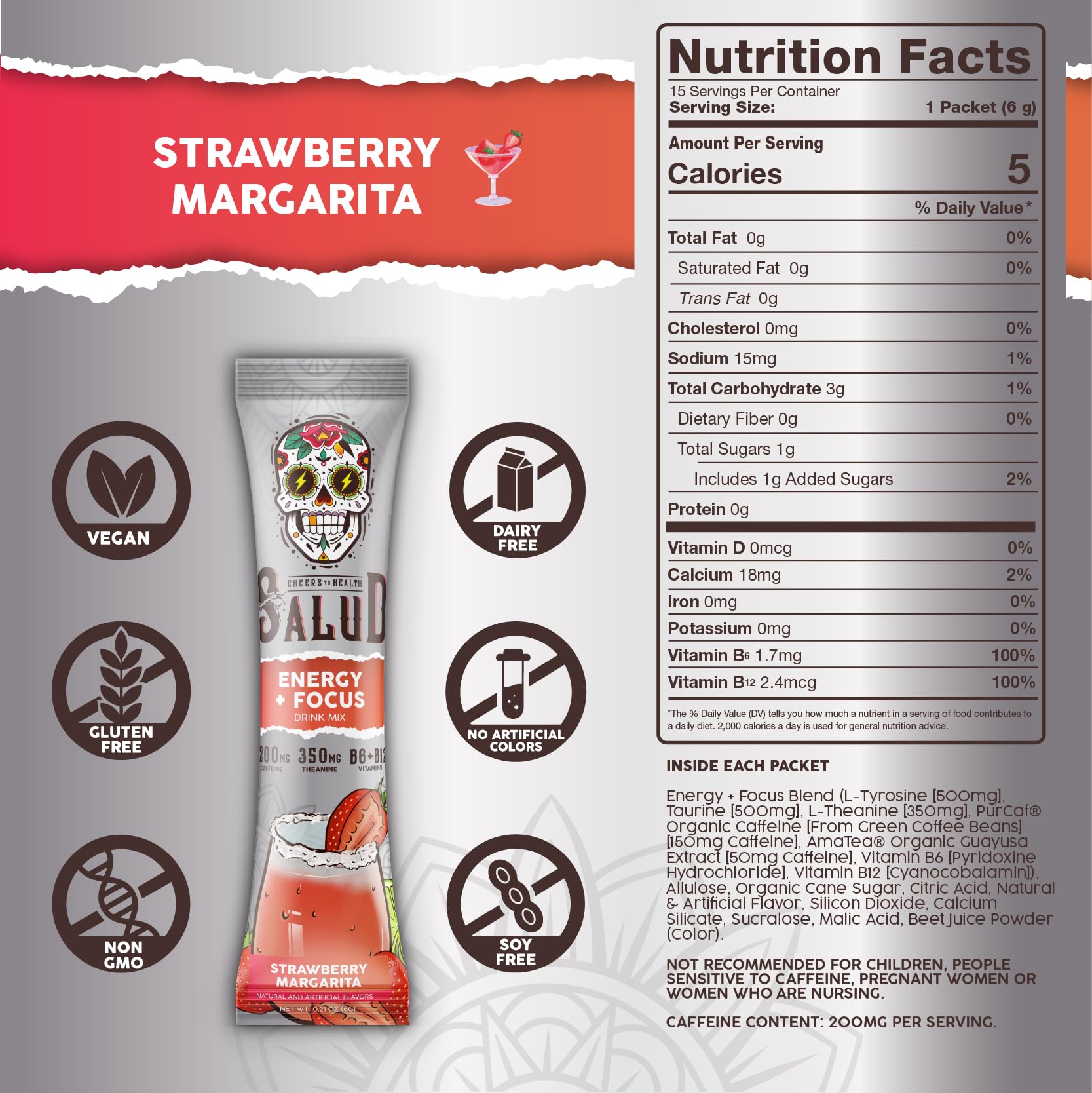 Taste Salud polvo textura cercana evidencia de mezcla fina y disolución rápida
