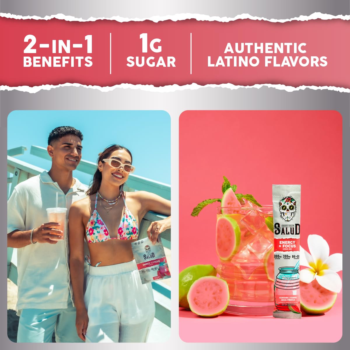 Taste Salud polvo en primer plano mostrando textura fina y disolución fácil
