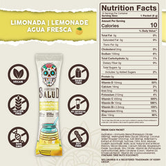 Taste Salud polvo de mezcla cercano mostrando textura fina y solubilidad