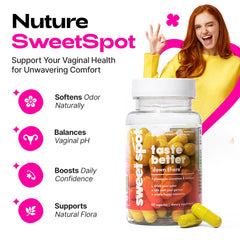 TASTE THE SWEET SPOT cápsulas detalle textura fácil de tragar y sin azúcar