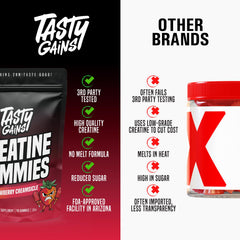 TASTY GAINS bote junto a pesas en gimnasio mostrando uso preentreno conveniente