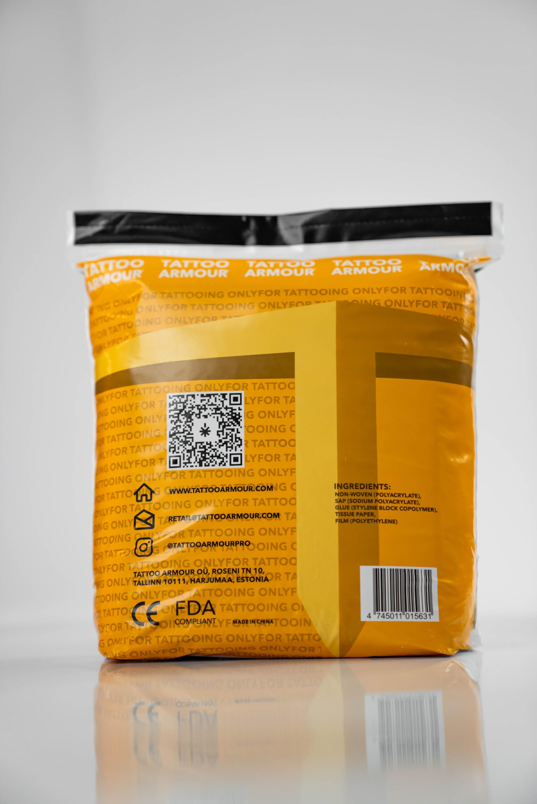 Tattoo Armour detalle de la textura absorbente que facilita la curación