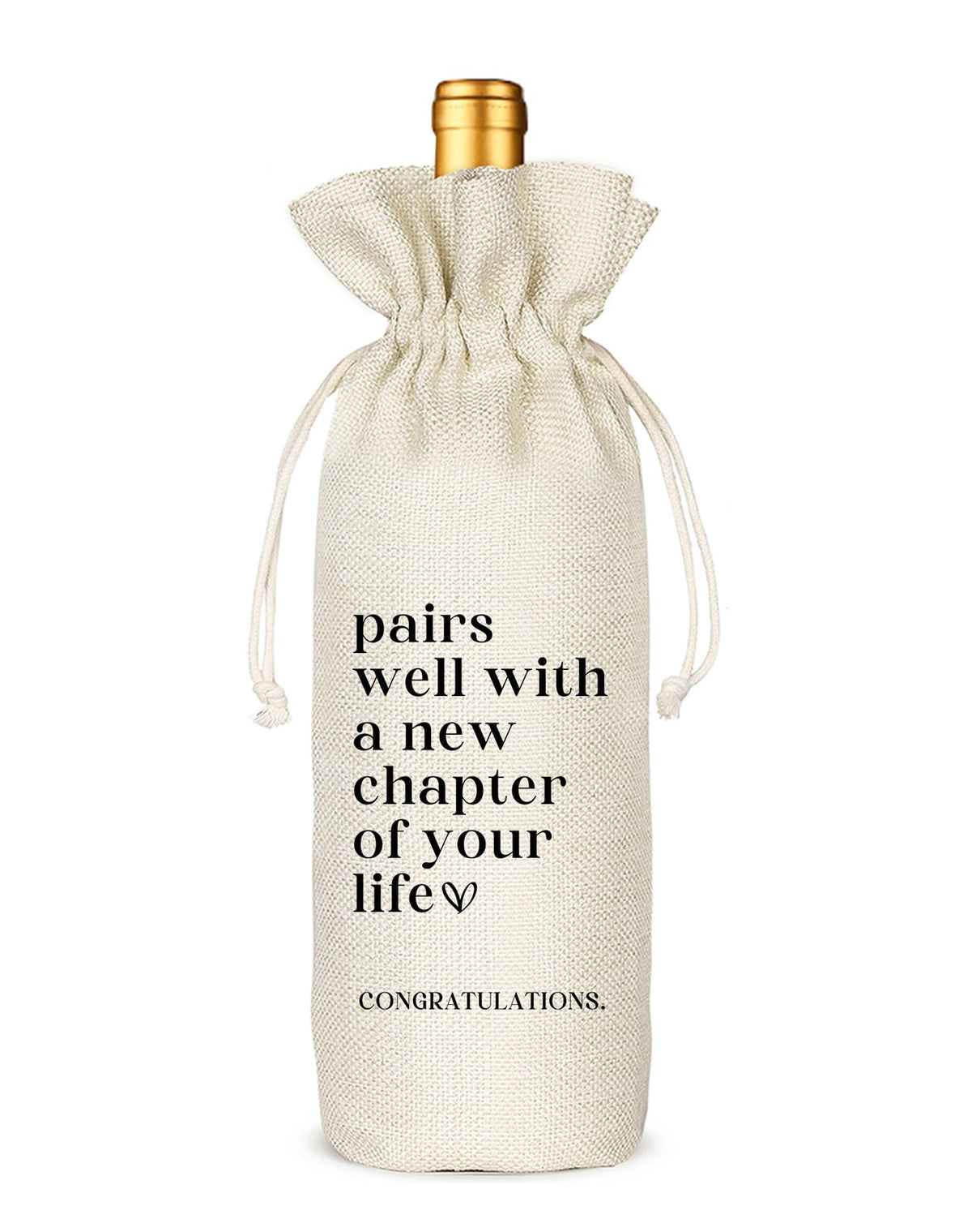 TBITON bolsa de vino frontal beige elegante y reutilizable