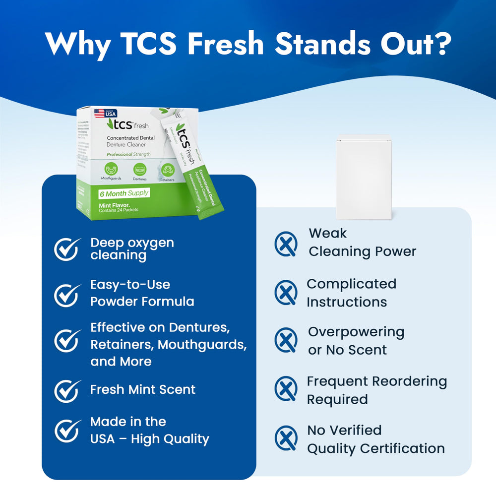 TCS Fresh etiqueta con ingredientes y uso sugerido, información clara y segura