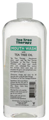 Tea Tree Therapy etiqueta legible con información y beneficios claros