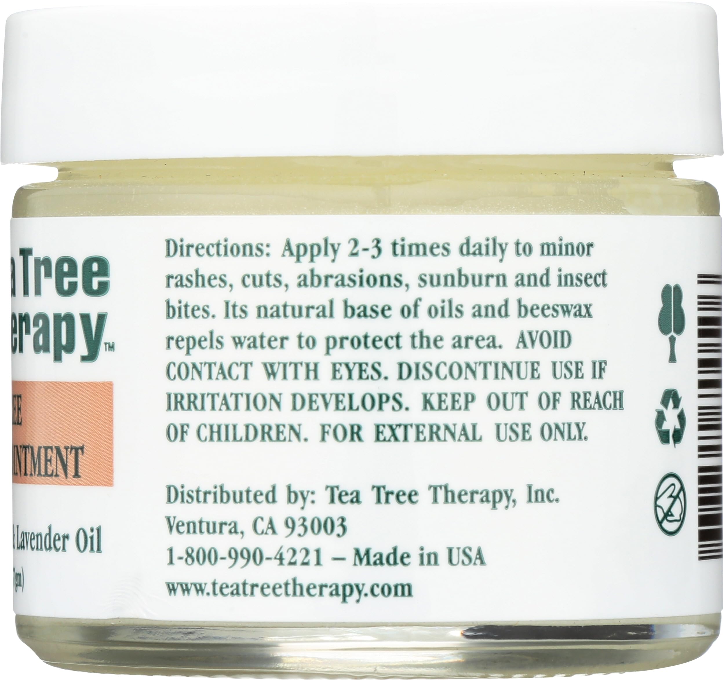 Tea Tree Therapy comparación de tamaño junto a una moneda para escala