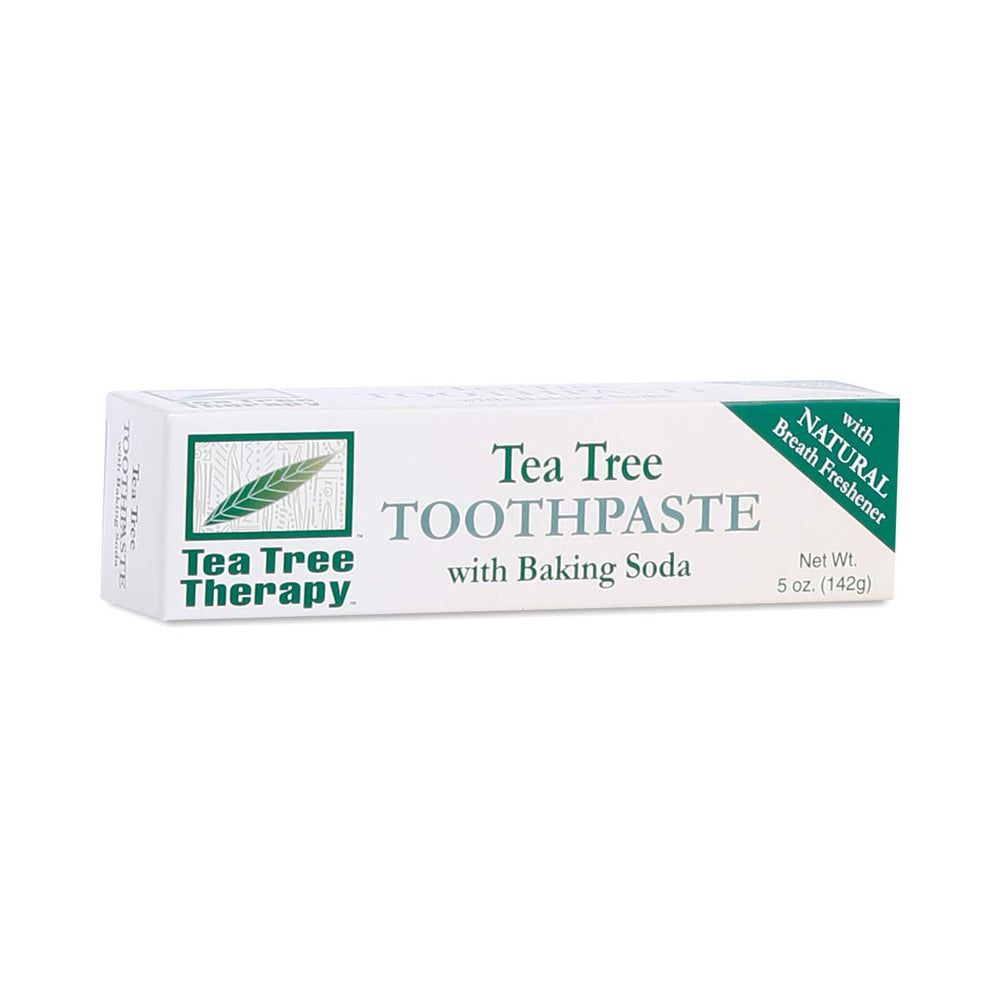 Tea Tree Therapy textura de la pasta con bicarbonato que muestra acción pulidora