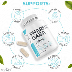 Teaveli detalle del polvo de PharmaGABA que indica alta biodisponibilidad