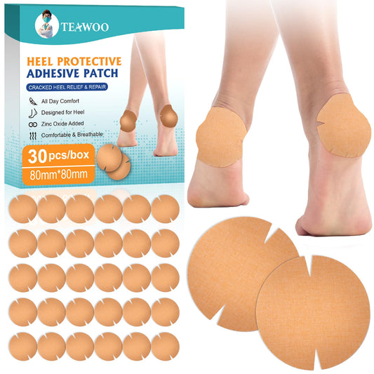 TEAWOO paquete frontal mostrando 30 parches para protección y alivio