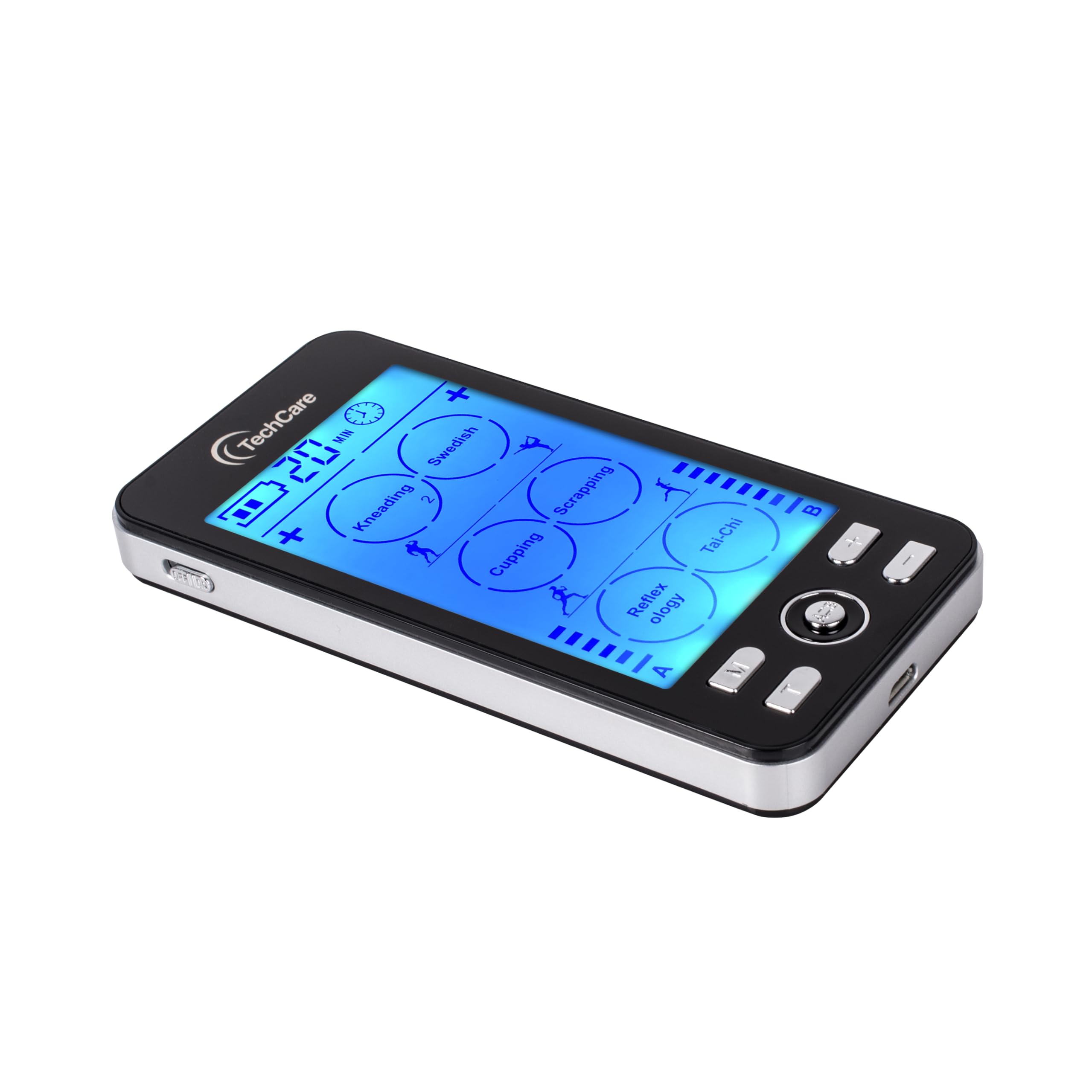 TechCare Massager accesorios completos incluidos para uso inmediato y organización