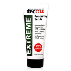 Envase Tecnu Extreme frontal mostrando 10 oz y fácil transporte para exteriores