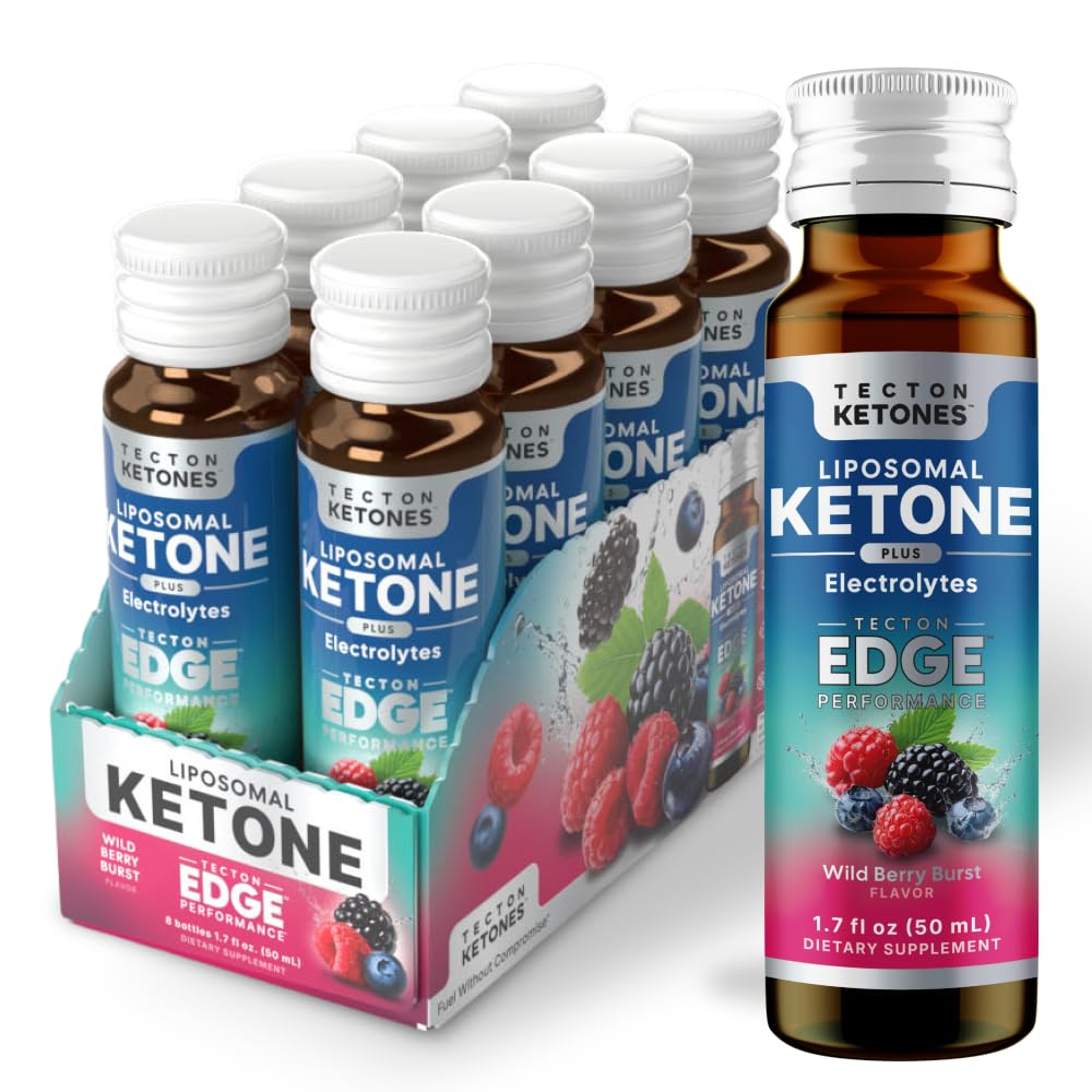 Tecton Ketones frontal del shot Berry mostrando presentación clara y conveniente