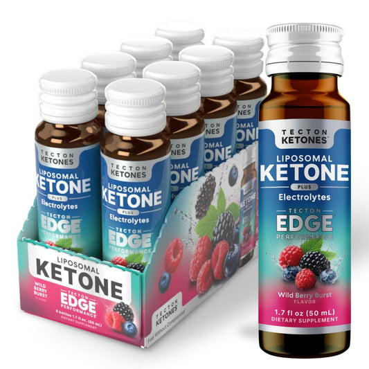 Tecton Ketones frontal del shot Berry mostrando presentación clara y conveniente
