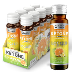 Tecton Ketones botella frontal del producto con etiqueta clara y beneficio de enfoque