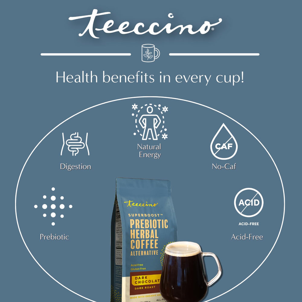 Teeccino latte espumoso preparado para cappuccino sin estimulantes