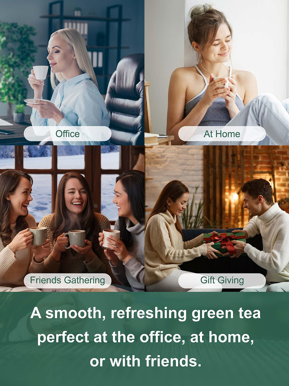 TeeLux escena de desayuno con té, sugiere relax y rutina saludable