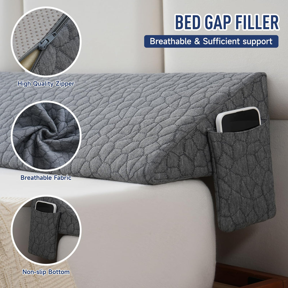 Teemour funda gris con cremallera fácil de quitar y lavable