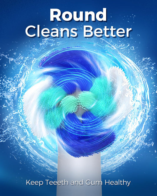 TEETHEORY primer plano del cabezal Dual Clean mostrando su forma y sección blanqueadora