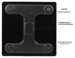 Tektric sensor y plataforma mostrando la zona de contacto para mediciones precisas