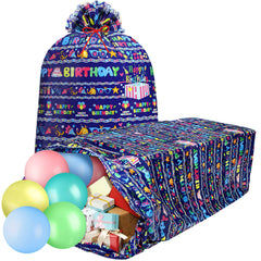 Teling bolsa frontal azul mostrando diseño y gran tamaño, práctico para regalos grandes