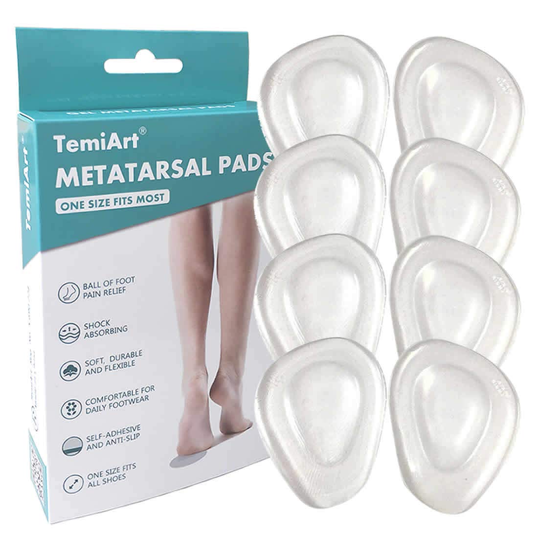 Temiart paquete frontal mostrando cuatro pares y beneficio comodidad