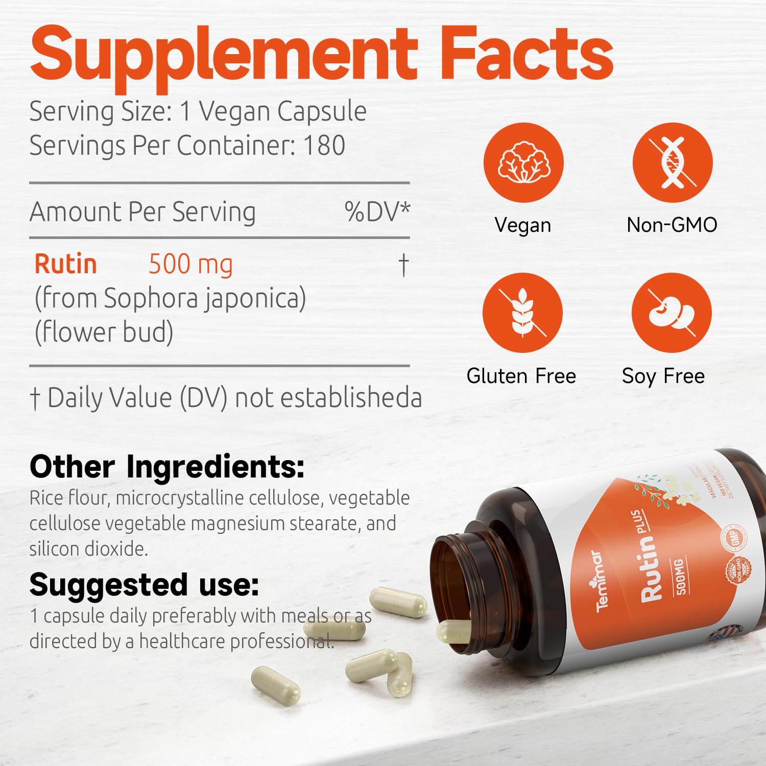 Temimar cápsula abierta mostrando polvo fino y absorción mejorada