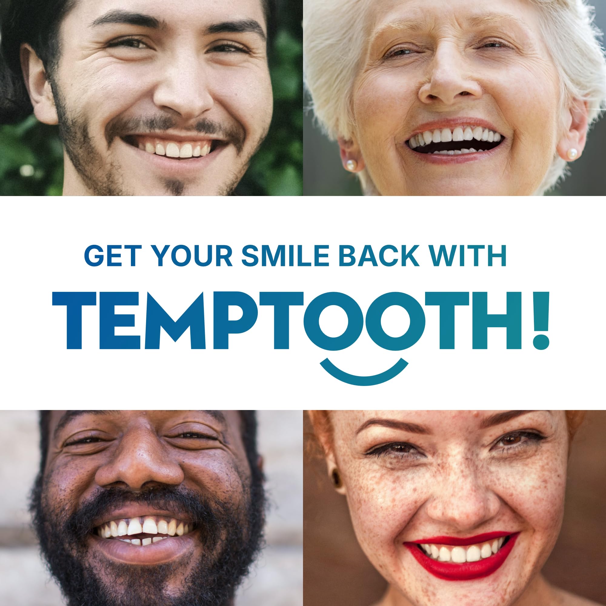 Temptooth contenido del kit con instrucciones para uso sencillo