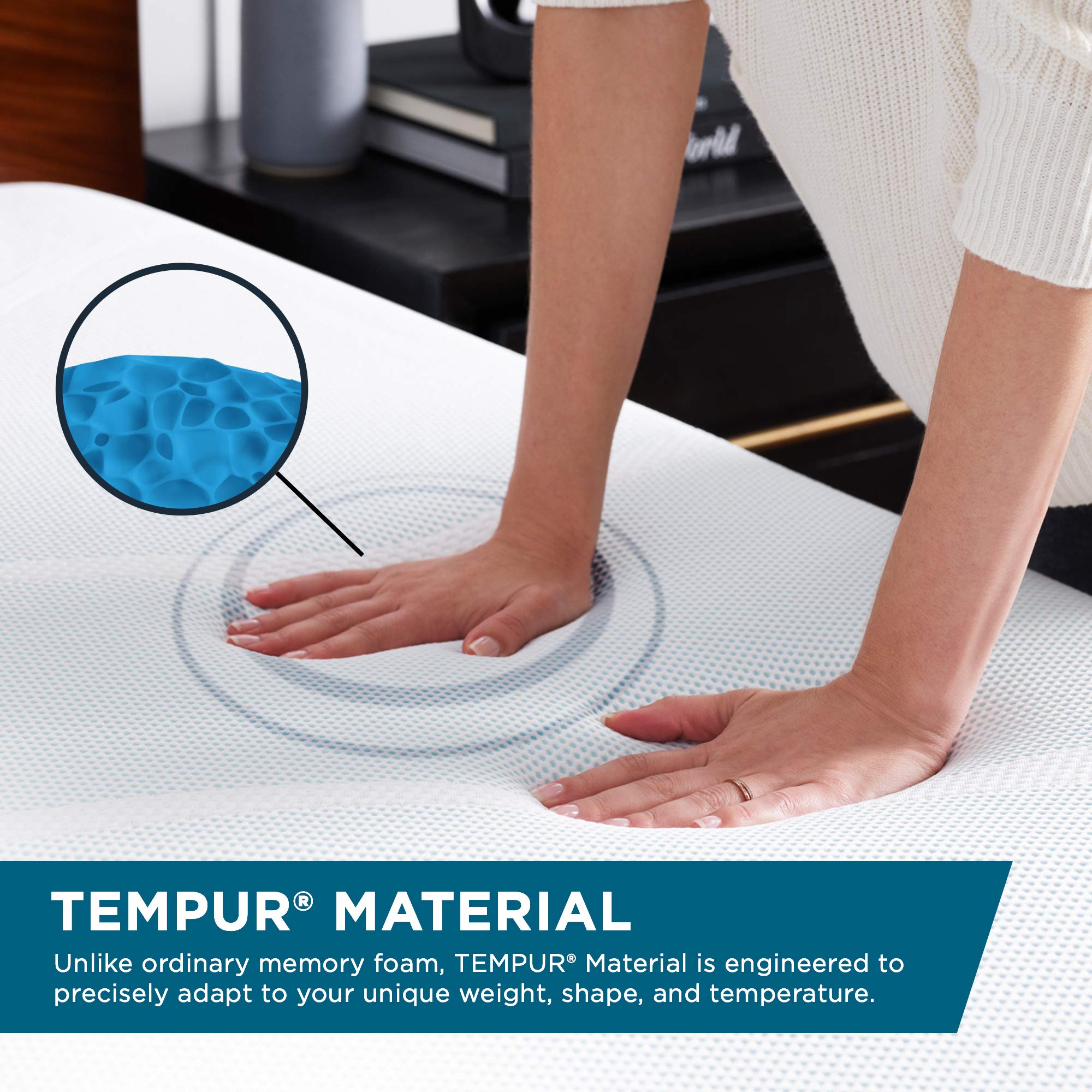 Tempur-Pedic detalle de costura duradera garantiza larga vida útil