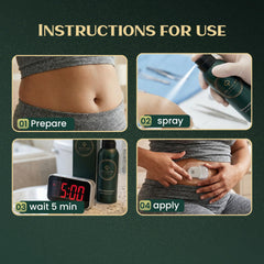 Ten Aces Med spray aplicado en piel mostrando capa fina y resistencia al agua