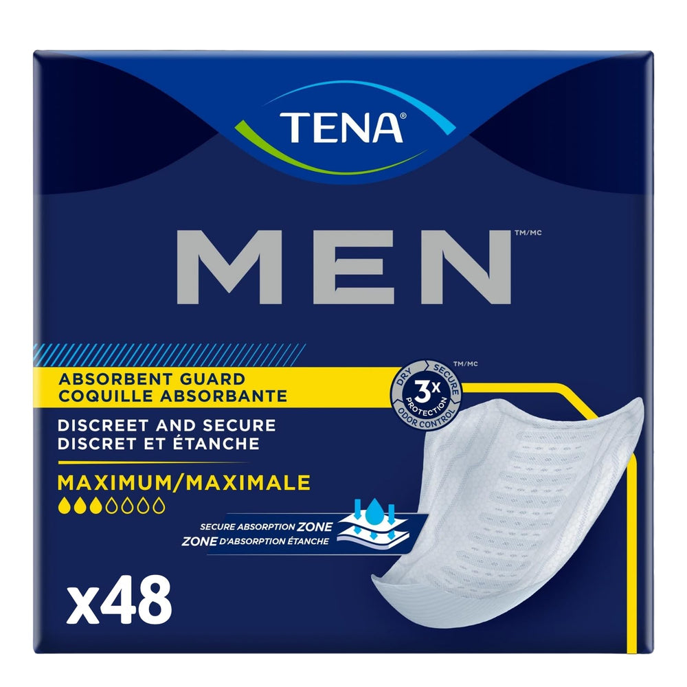 TENA empaque frontal mostrando 48 protectores y comodidad inmediata