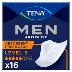 TENA pack frontal mostrando 16 unidades y cobertura discreta