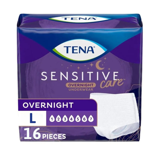 TENA empaque frontal con diseño claro y cantidad 16, comodidad garantizada