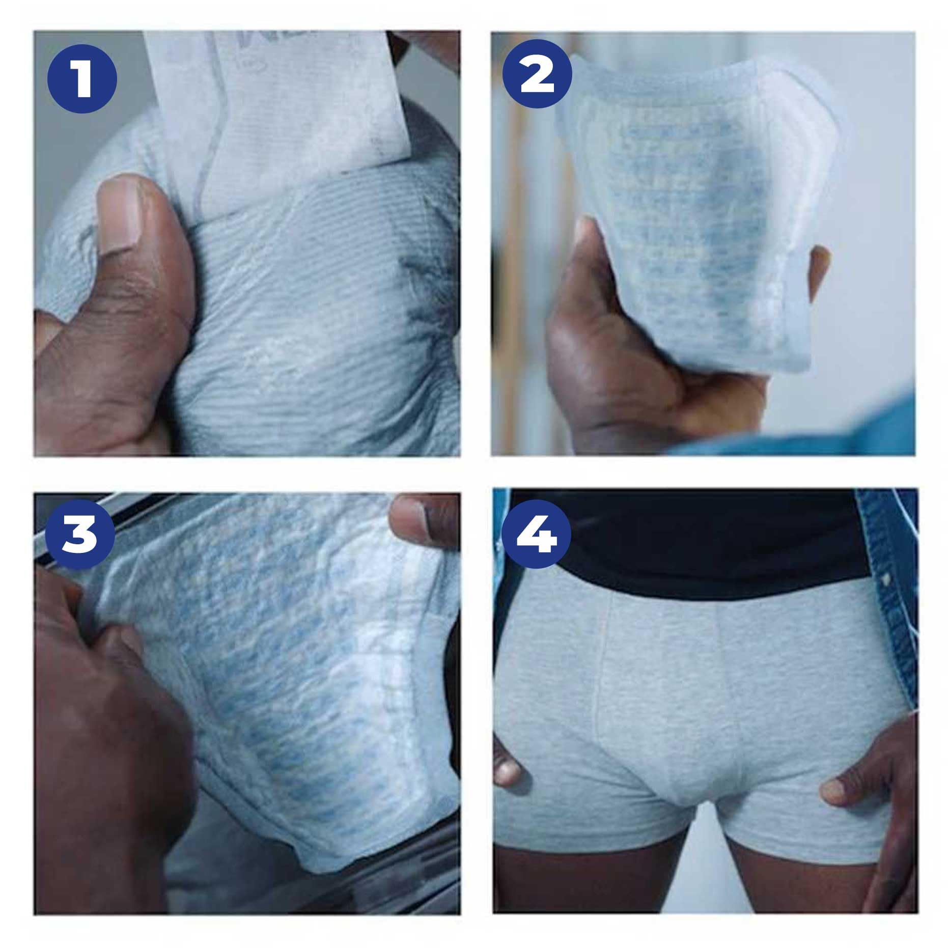 TENA Men primer plano de la superficie suave que aporta confort prolongado