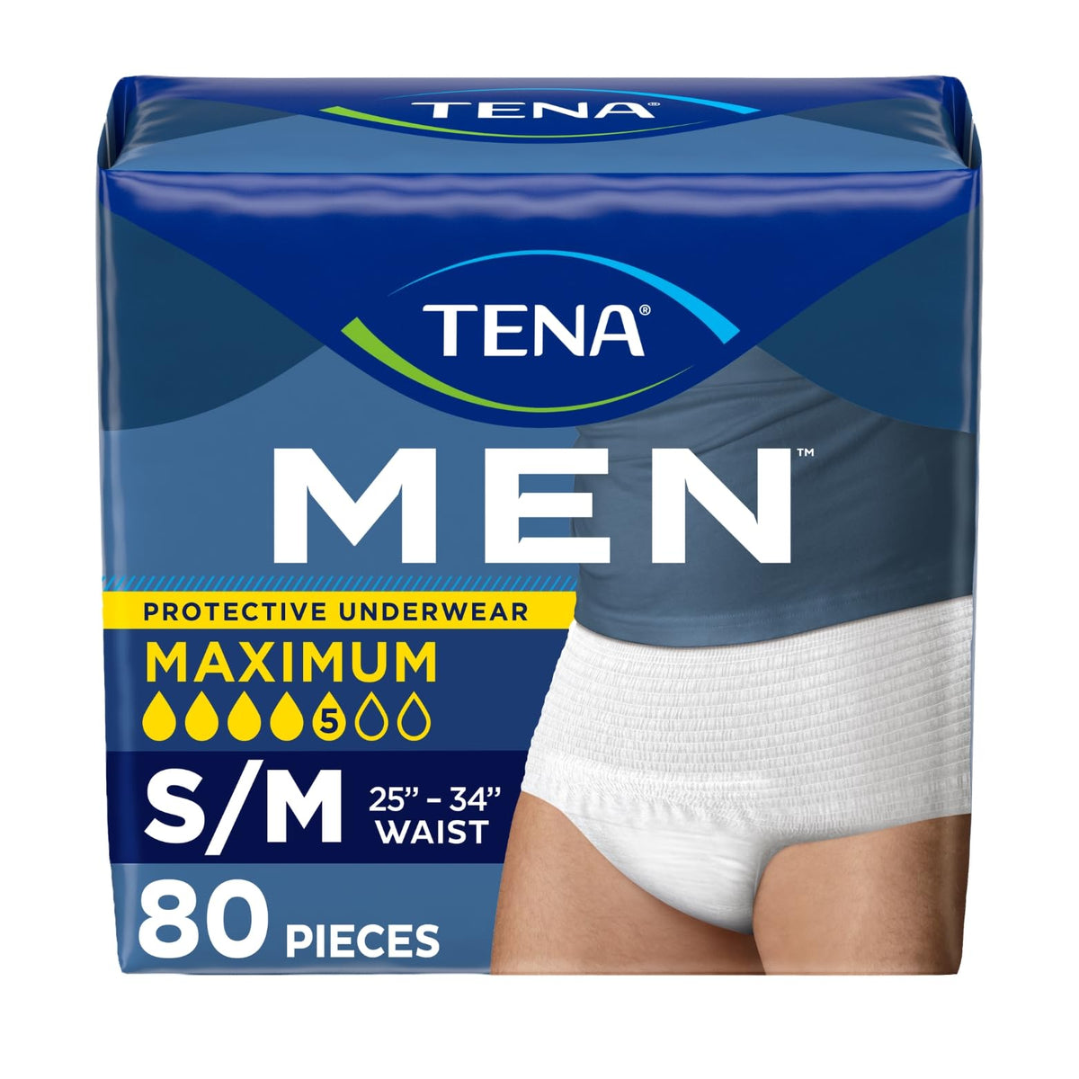 TENA empaque frontal mostrando cantidad y beneficio de máxima absorción