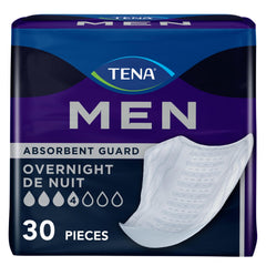 TENA protector paquete frontal mostrando 30 unidades y practicidad