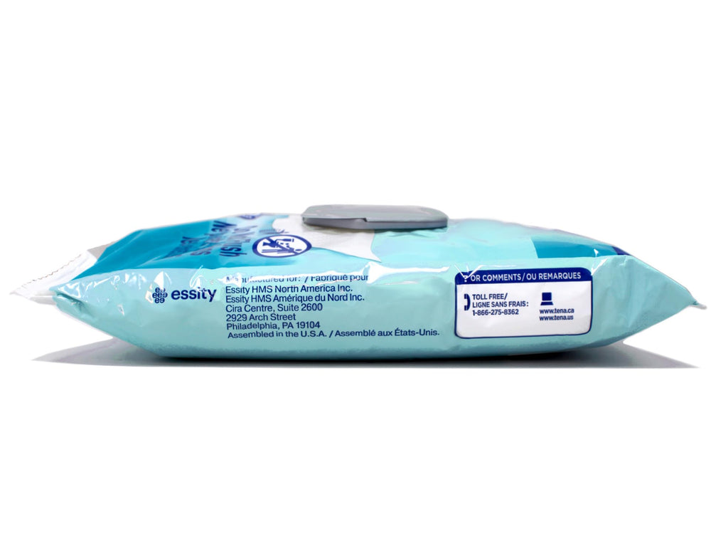 TENA ProSkin Ultra etiqueta con ingredientes destacando aloe y vitamina E