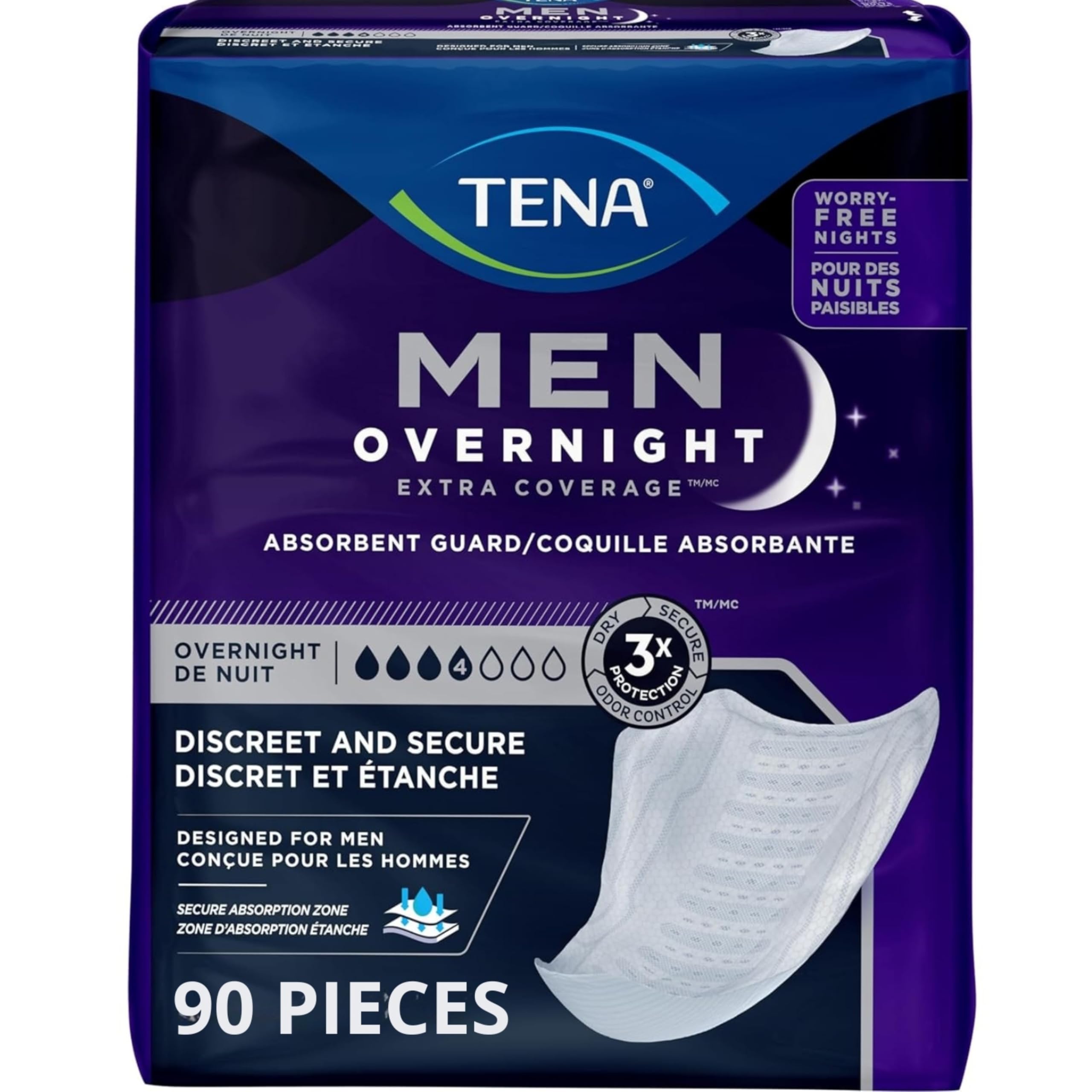 TENA protector frontal mostrando ajuste y discreción