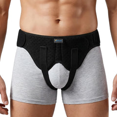 Tenbon faja inguinal frontal mostrando la sujeción y comodidad