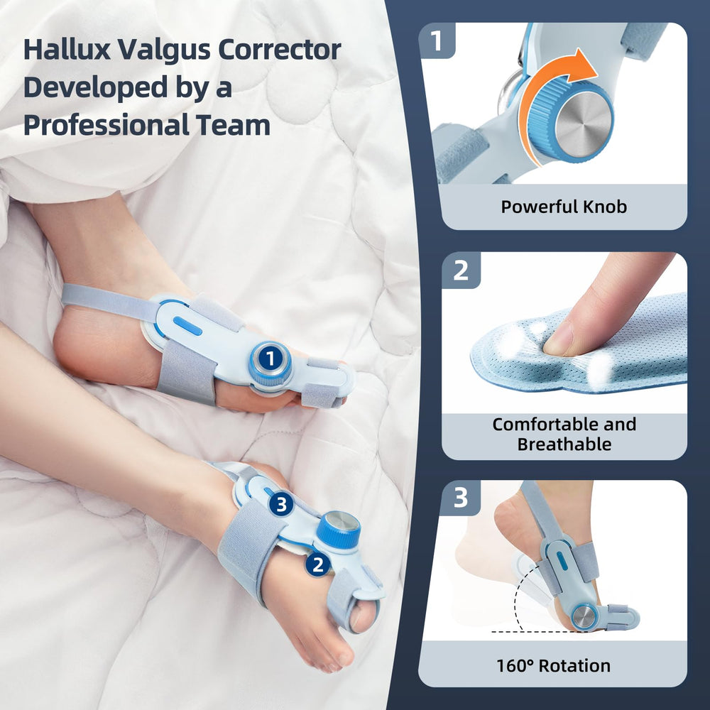 TENICORE corrector puesto en un pie para demostrar soporte y alineación efectiva